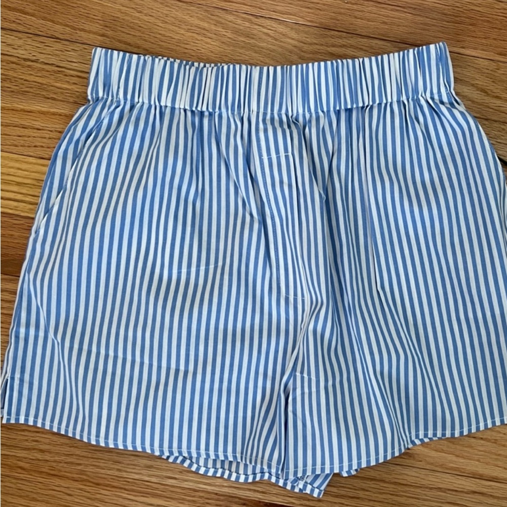 Daily Drills Blue Stripe Poplin Shorts